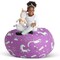 Creative QT Stuff ’n Sit Extra Large 38’’ Bean Bag Storage Cover for Stuffed Animals & Toys, Giant Beanbag Chair for Kids Ages 3-14, Bedroom Organizer for Easter, Purple Unicorn